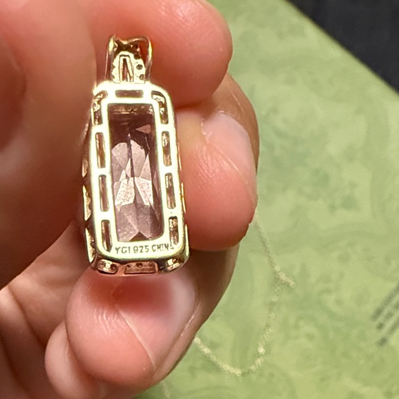 Elegant Pink Pendant Necklace - Picture 2 of 3